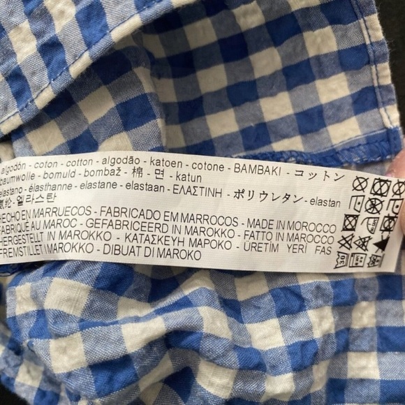 ZARA Gingham Ruffle Top - Picture 5 of 8
